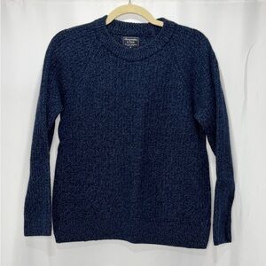 Abercrombie & Fitch Men’s Navy Blue Knit Crewneck Sweater